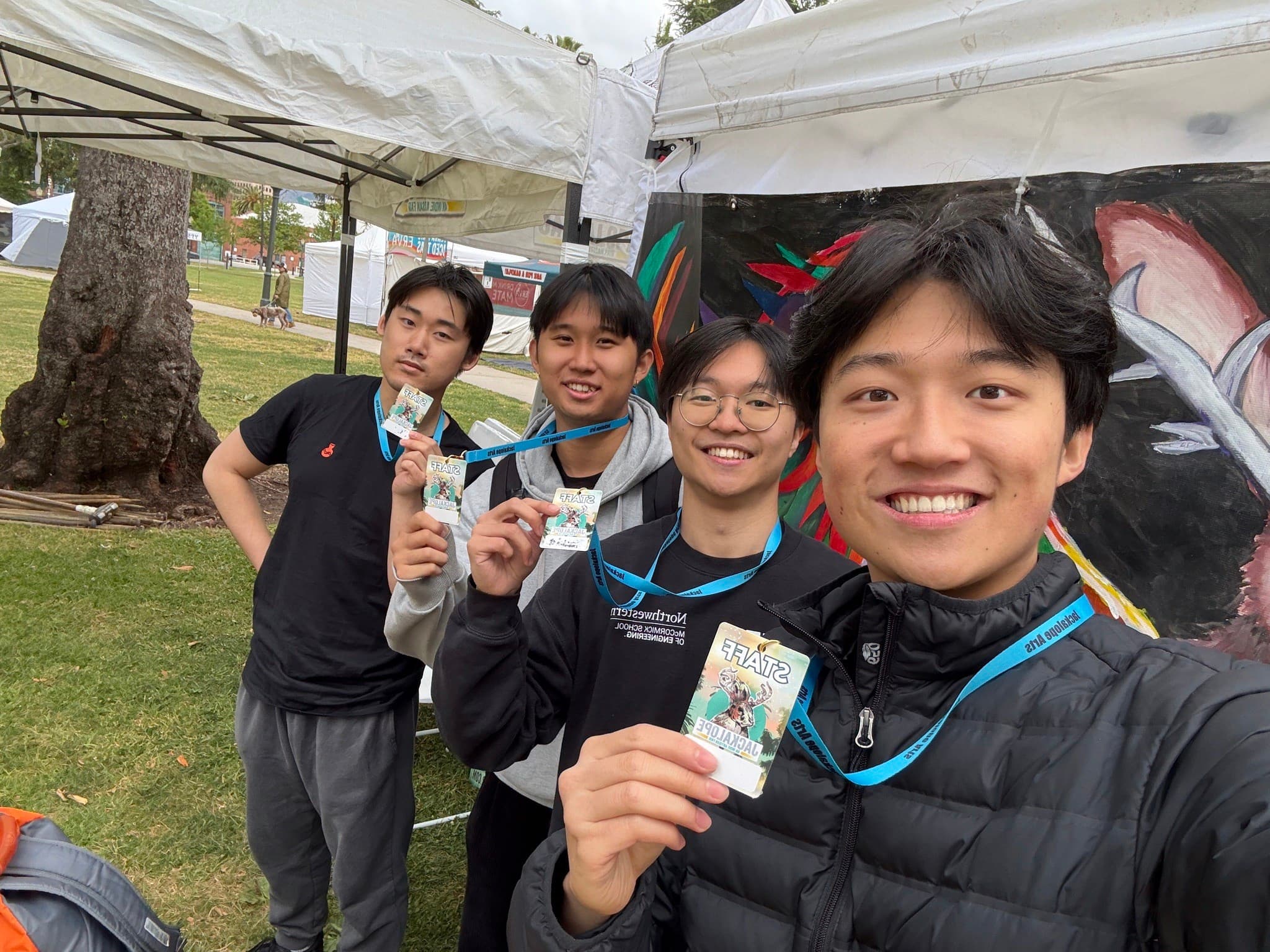 The team with festival passes at the Jackalope Arts Fair